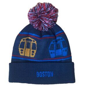 Boston MBTA Pom Pom Hat, navy